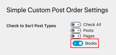 Simple Custom Post Order screenshot